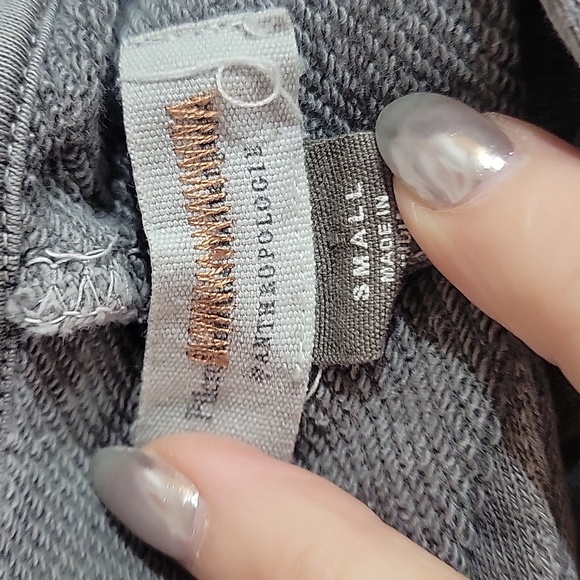 Anthropologie Gray Hoodie Sweatshirt With Hood - Picture 3 of 3